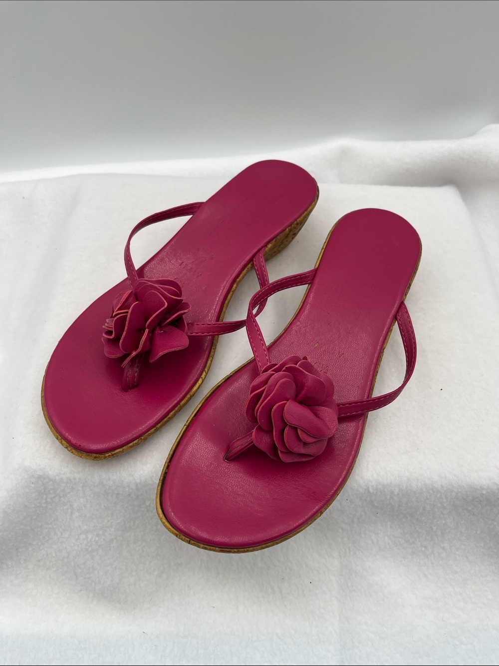 Italian Shoemakers Pink Floral Toe-Post Sandals
